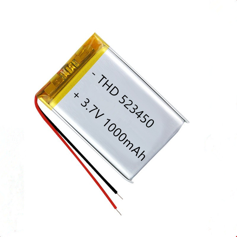 523450-1000mAh迷尔风扇美容仪计步器吸奶器荧光灯聚合物锂电池