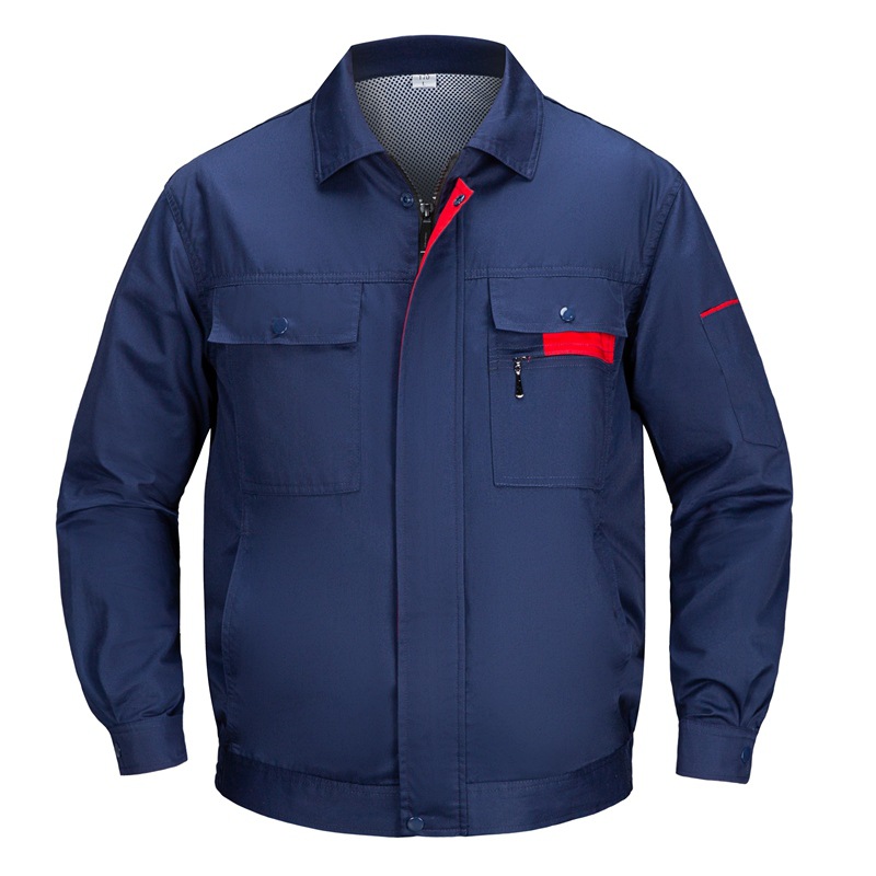 工厂定制夏季空调服长袖工作服防暑降温劳保服带充电风扇服男工装