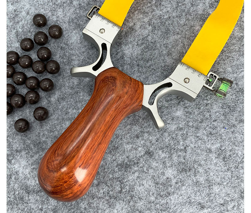 厂家304追龙扁皮筋线切割精准檀木质枪瞄打靶鳔射击户外竞技弹弓