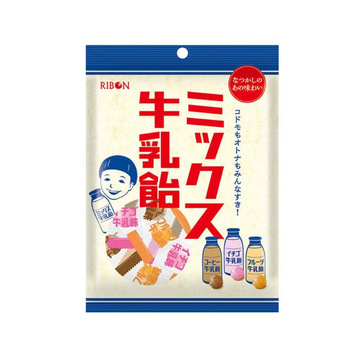 日本进口理本ribon三种乳酸菌牛奶糖独立包装水果糖硬糖喜糖75g