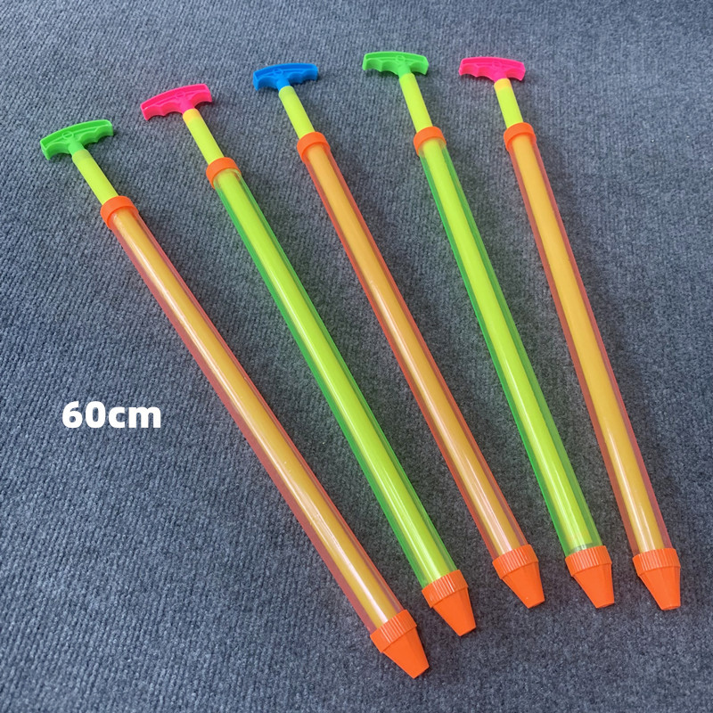 儿童戏水玩具抽拉式水枪儿童呲水枪透明单管水枪亲子互动戏水玩具