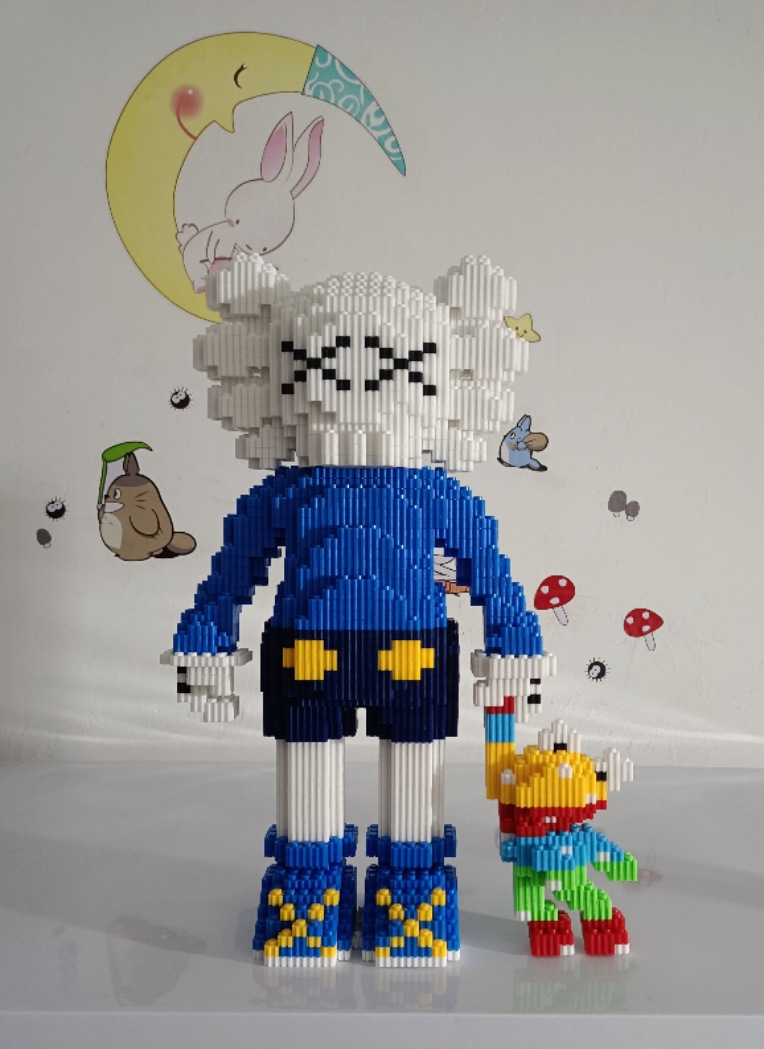 kaws兼容乐高积木芝麻街大小颗粒成年人益智拼装男孩女孩玩具批发