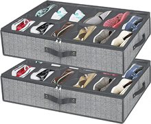 亚马床底鞋子收纳盒收纳箱可折叠无纺布收纳整理袋