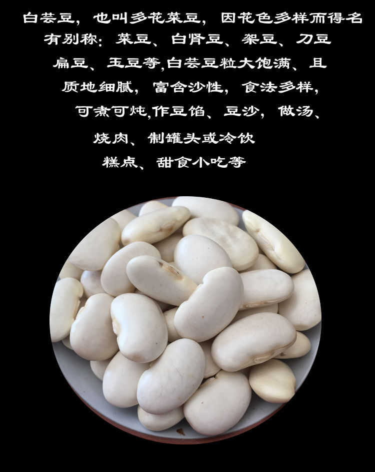 5斤云南楚雄特大白芸豆干小雪豆白云子新鲜扁豆肾豆批发种子500g
