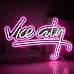 亚克力雕刻Vice City音乐现场酒吧跨境LED霓虹灯氛围挂墙标志