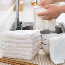 本白加厚吸水抹布清洁布厨房用品洗碗巾擦碗毛巾去油洗碗布
