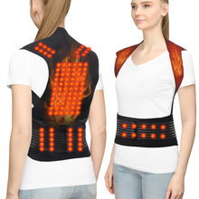 工厂直销家用自发热护颈护背护腰带磁石理疗热敷保暖背心马甲护具