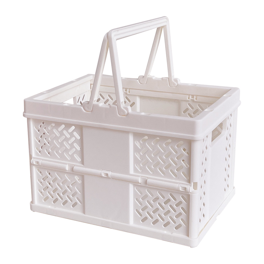 Desktop Cartoon Folding Storage Basket Mini Makeup Storage Box Ins Style Multifunctional Dormitory Portable Storage Basket