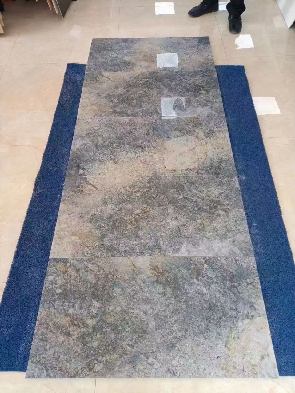 孔雀蓝墙砖大理石瓷砖450x900洗手间墙砖ktv酒店深色地砖背景墙