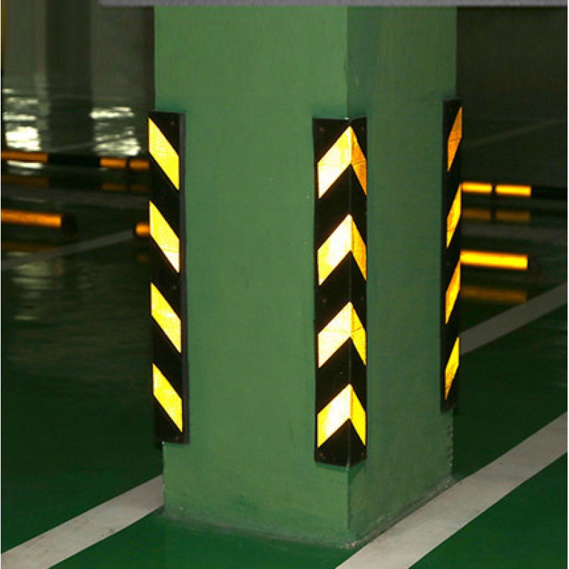 橡胶护角条反光墙角地下车库防撞警示条保护交通圆柱包边条防撞条