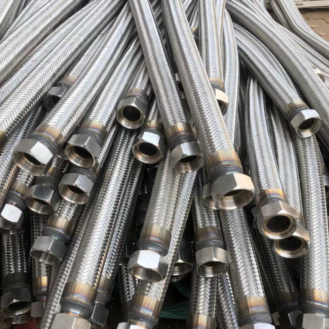 工业304不锈钢金属波纹管软管蒸汽编织网管管4分6分1寸