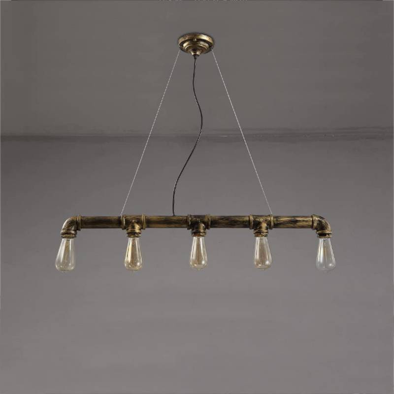 工业复古 水管吊灯 复古金属吊灯 酒吧创意餐厅厨房 吊顶吊灯 e27