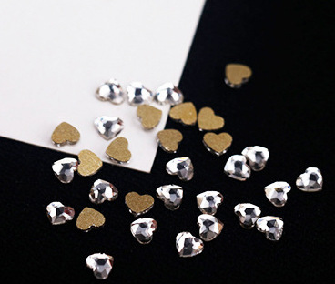 水晶牙钻 心形牙齿 镶钻 牙钻饰品 玻璃爱心牙饰 闪亮3mm