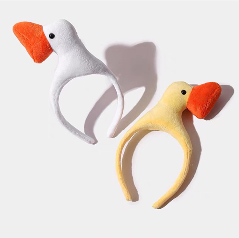 Cute Cartoon Goose Headband Korean Fashion Children's Duck Headband Internet Hot New Daily Funny Hairpin for Hair Washing