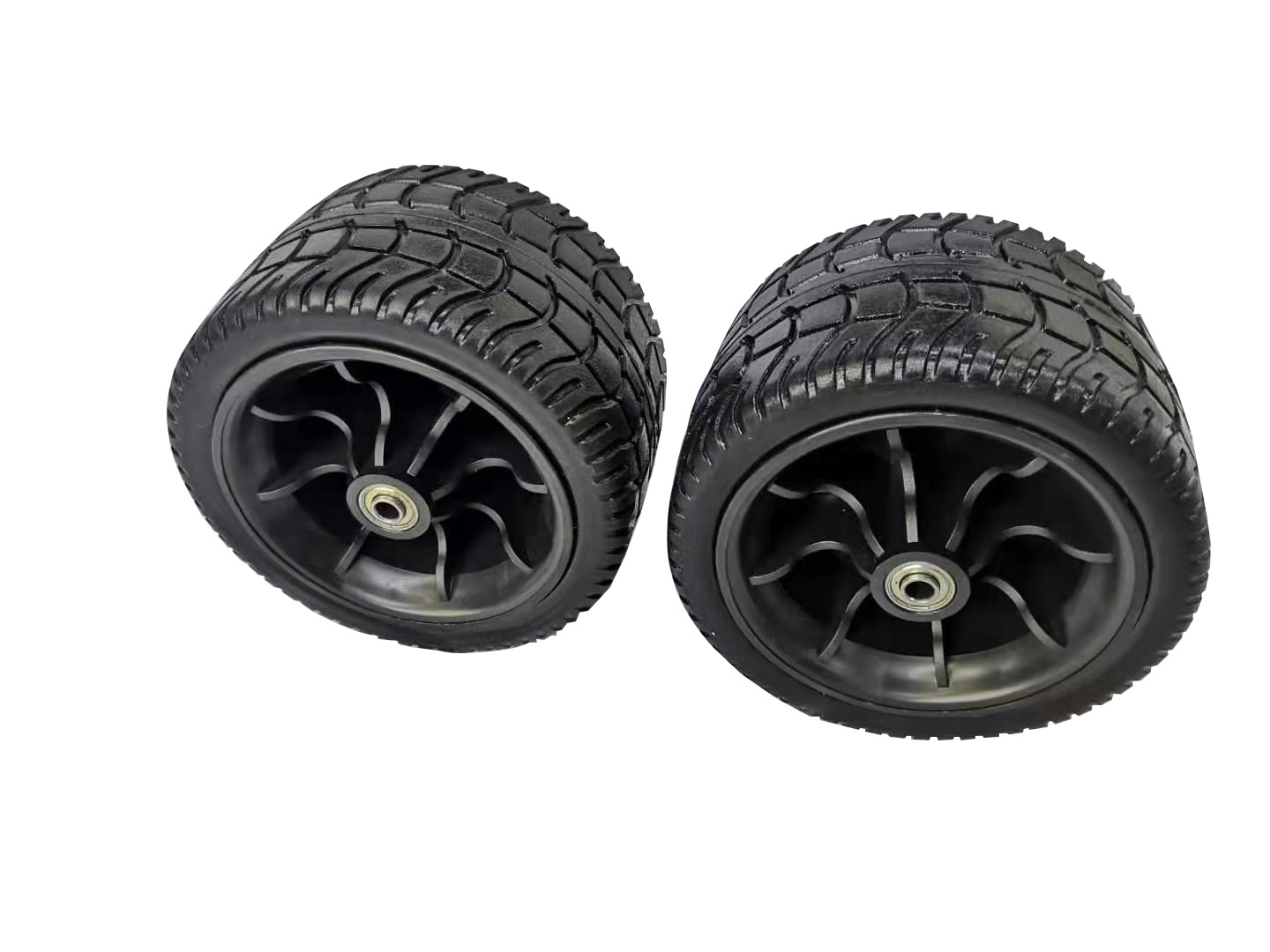 源头厂家批发7寸四轮拖车轮 pu发泡轮 户外拖车 儿童四轮拖车