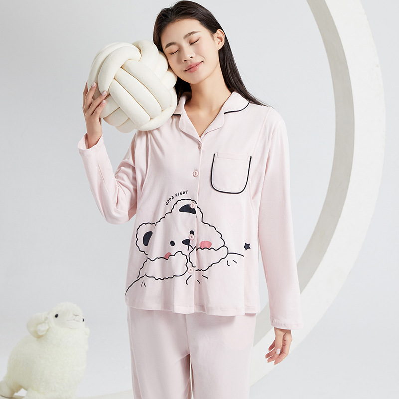 Confinement Clothing Pure Cotton Class a Postpartum Maternity Pajamas Maternal Breastfeeding Women's Nursing Pregnancy Suit Spring and Summer Home Wear