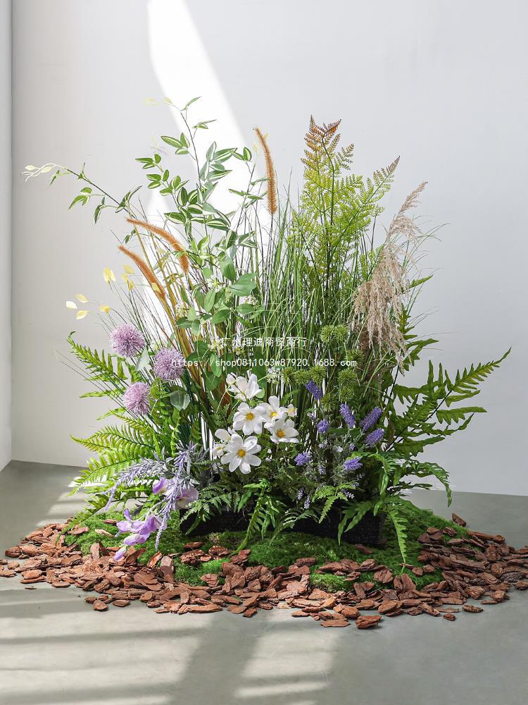 仿真花假花摆设造景布置户外庭院花箱装饰摆件植物仿生花绿植苔藓