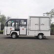 顺睿双排座电动货车5座电动保温送餐车不锈钢餐车改装送餐电瓶车