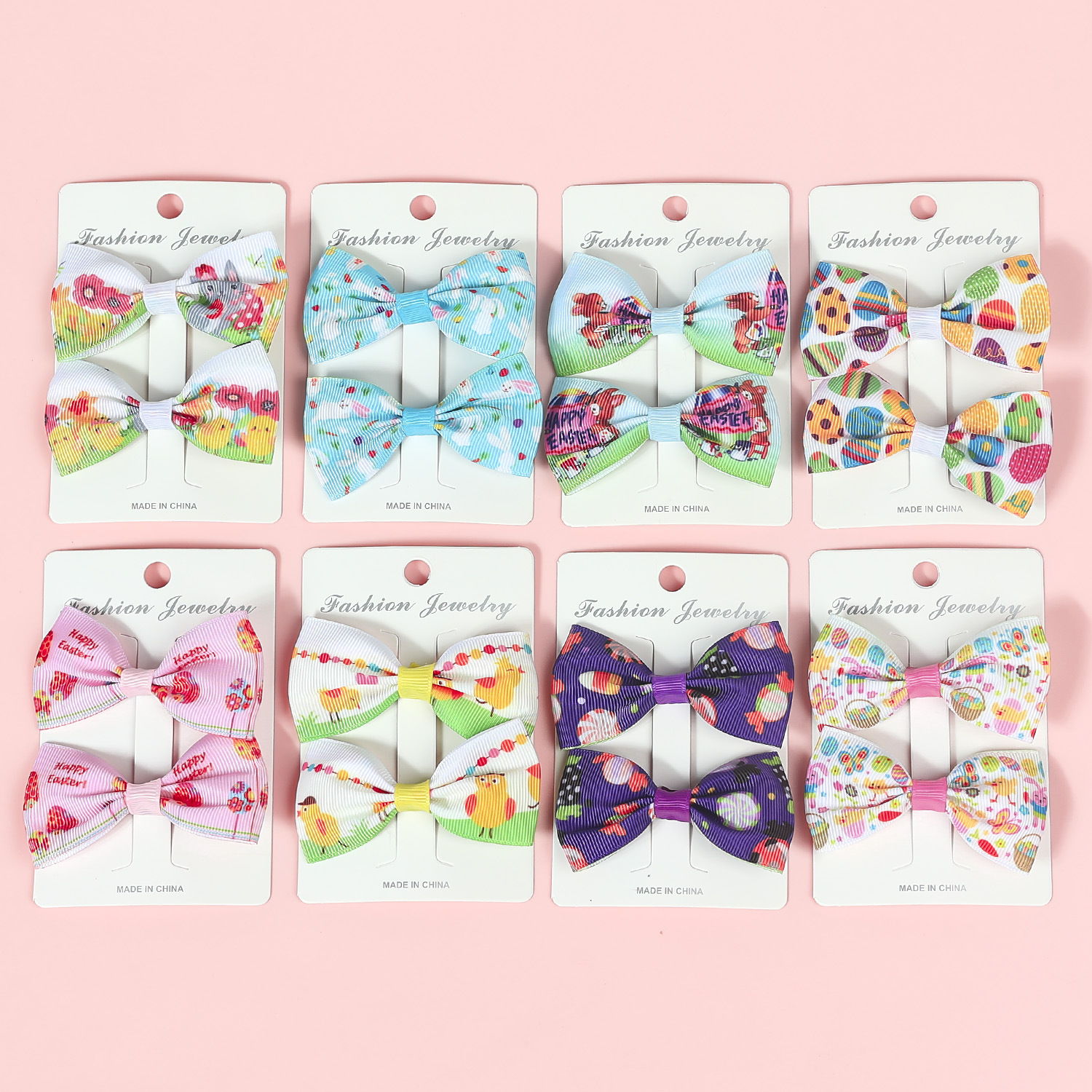 复活节发夹鸭嘴夹外贸儿童头饰批发兔子彩蛋元素夹子2件套-阿里巴巴