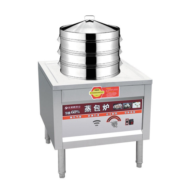 不锈钢燃气蒸包机 食堂早餐店商用蒸包炉出摊蒸包子机蒸菜机