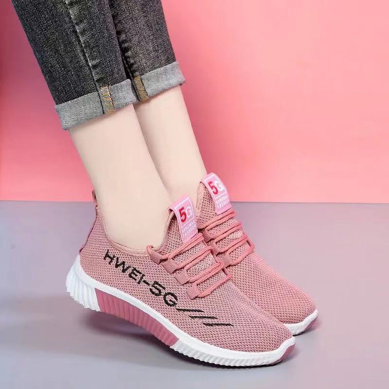 Old Beijing Cloth Shoes Women's Fashionable All-Match Sneaker Flat Heel Breathable Running Shoes Non-Slip Casual Walking Shoes