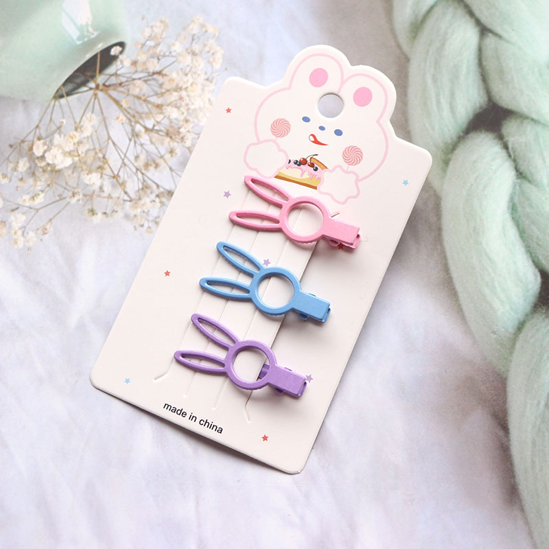 Amazon Children's Barrettes Paint Duckbill Clip Sweet Girl Side Clip Paint Hairpin Hairpin Headwear Set