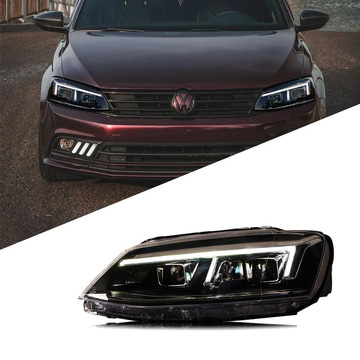 适用于12-18新速腾大灯总成改装奥迪r8日行灯双光透镜led氙气大灯