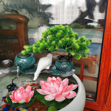仿真迎客松树盆景室内桌面摆设假花植物小盆栽客厅绿植装饰品摆件