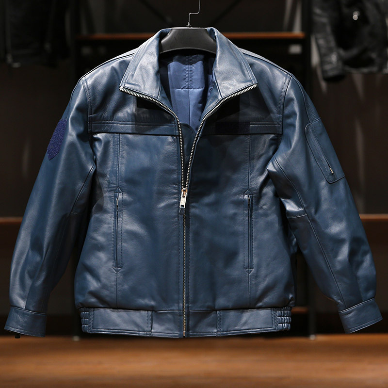 新款a2空军飞行服真皮皮衣男女加肥加大码号山羊皮空飞夹克-阿里巴巴