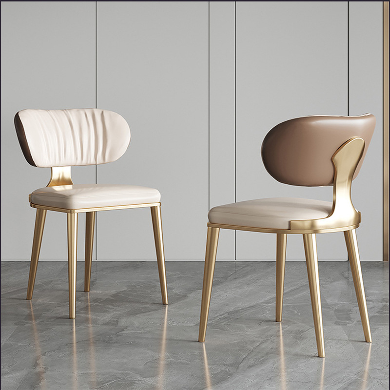 轻奢餐椅现代简约家用休闲凳子舒适靠背小户型餐厅网红洽谈椅椅子