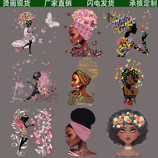 彩色蝴蝶热转印烫画图案 亚马逊衣服印花烫图 胶印logo