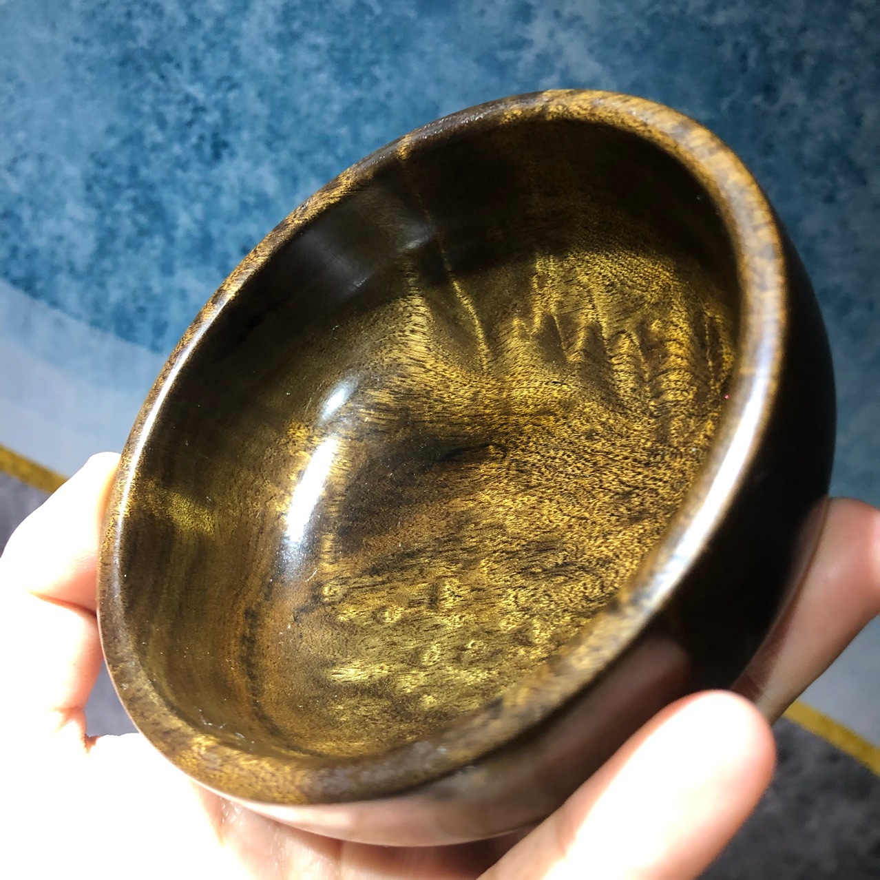 金丝楠木碗阴沉乌木碗整料挖空