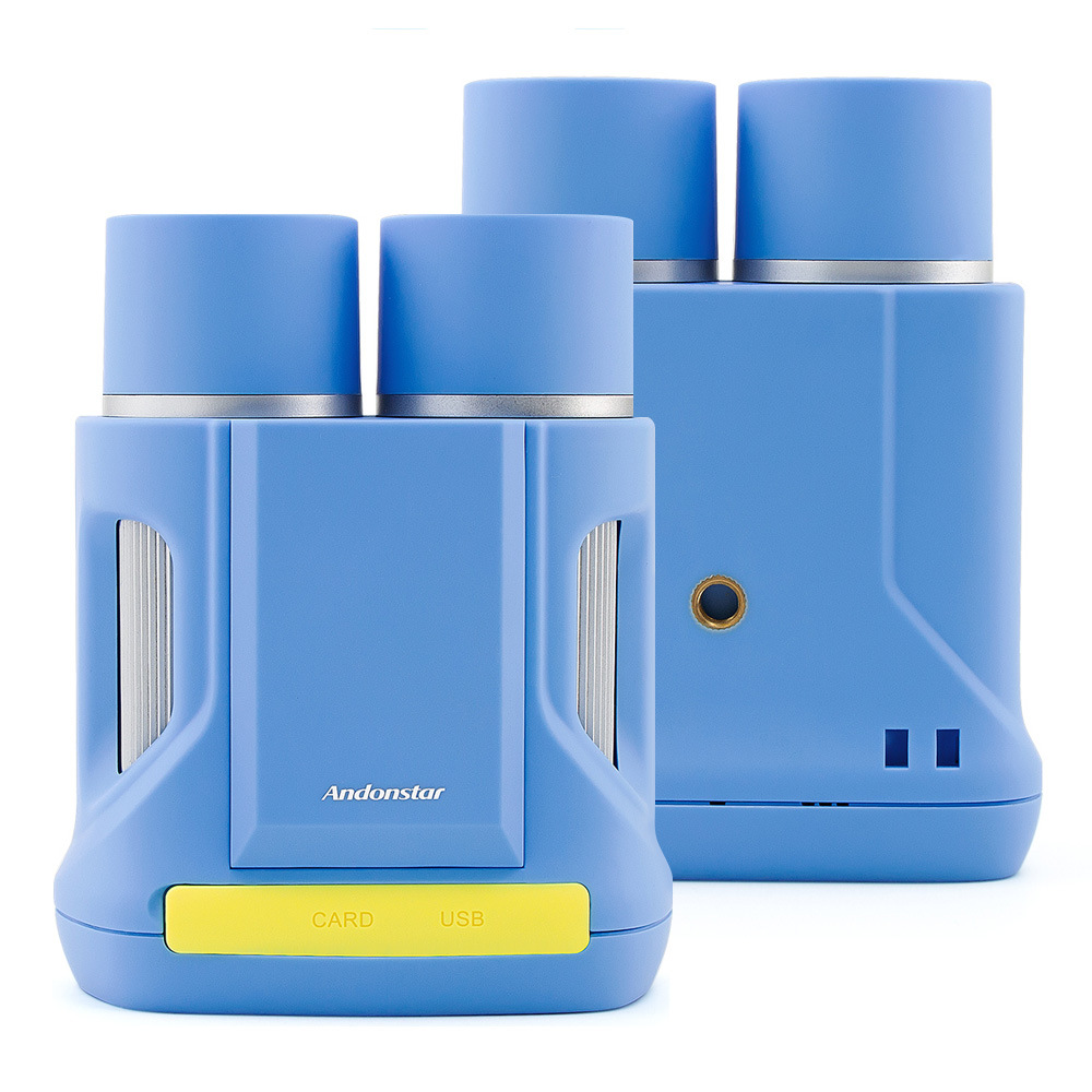 安东星 多功能显微镜ad122可使用usb连接电脑内存卡录像 蓝色款