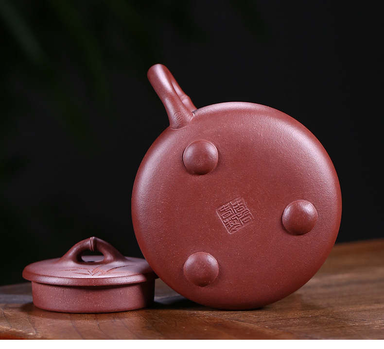 批发代理宜兴紫砂壶泡茶壶周向春手工茶壶紫泥竹节段高石瓢11442