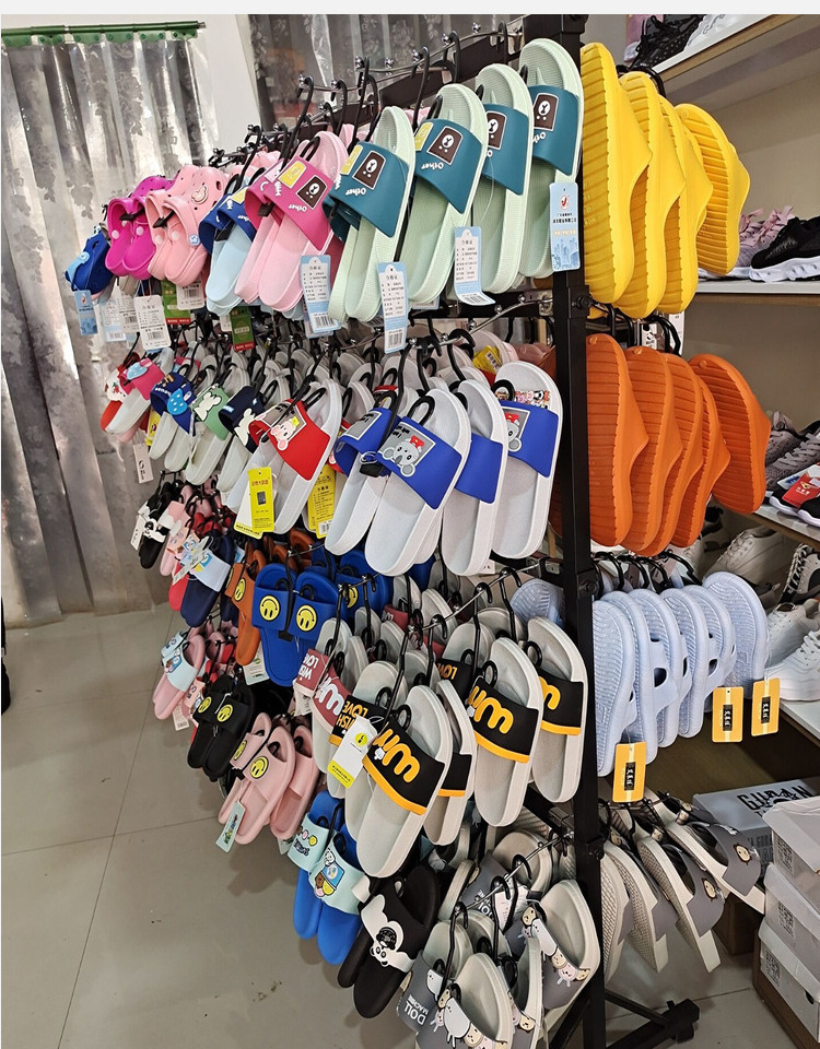 拖鞋货架展示架店铺袜子挂架落地超市可移动鞋架凉鞋沙滩鞋陈列架