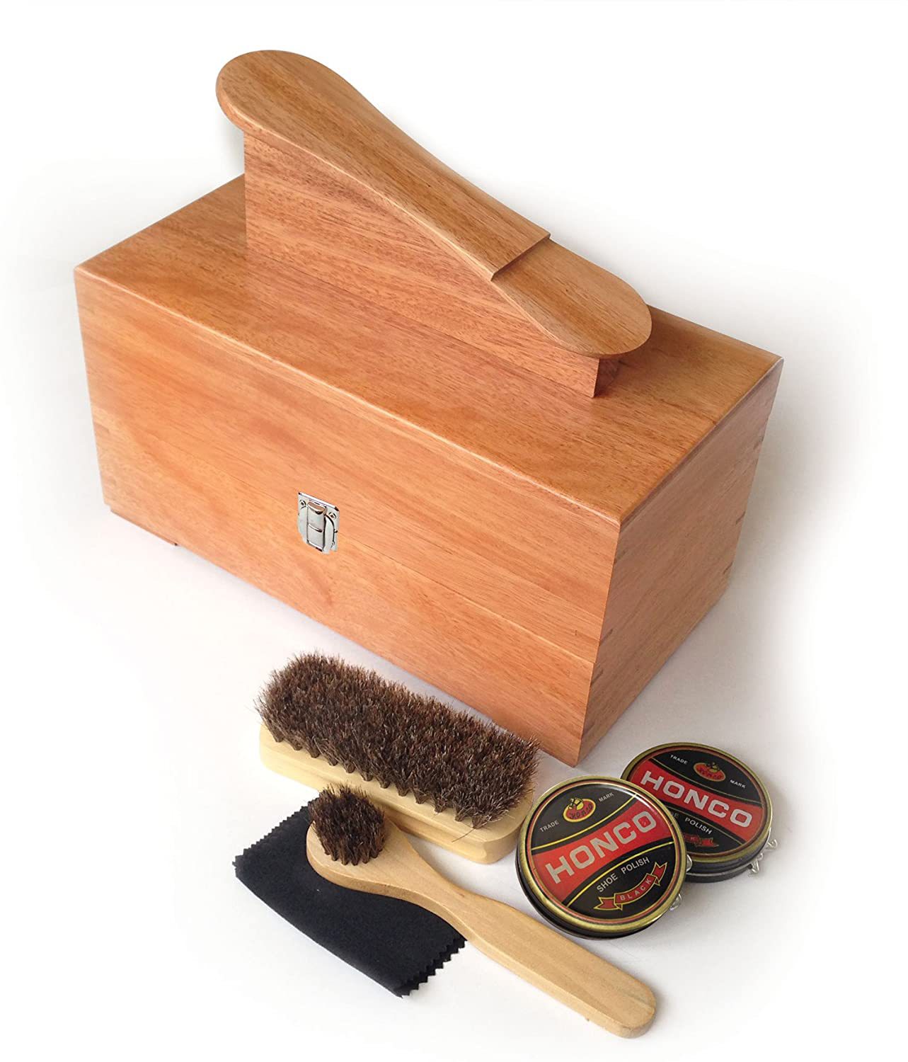 木制擦鞋箱 脚踏擦鞋工具箱 鞋托鞋架擦鞋盒子