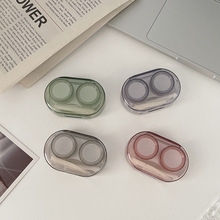美瞳盒小巧ins隐形眼镜盒简约便携护理盒透明冷淡风隐形眼镜伴侣