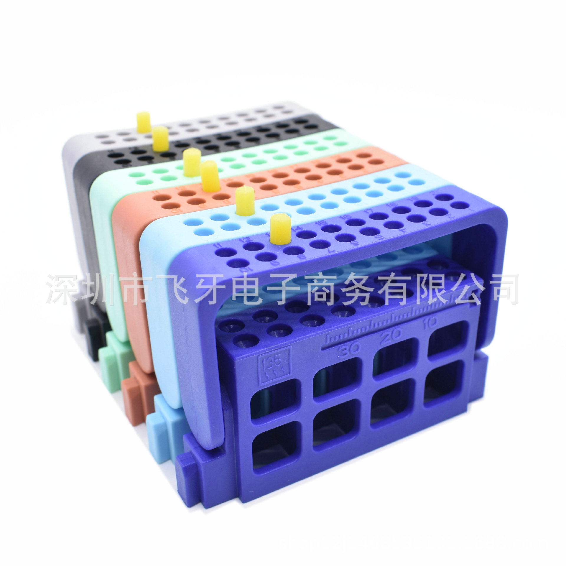 牙科材料16孔可计数根管锉架扩大针架可高温消毒口腔工具消毒盒