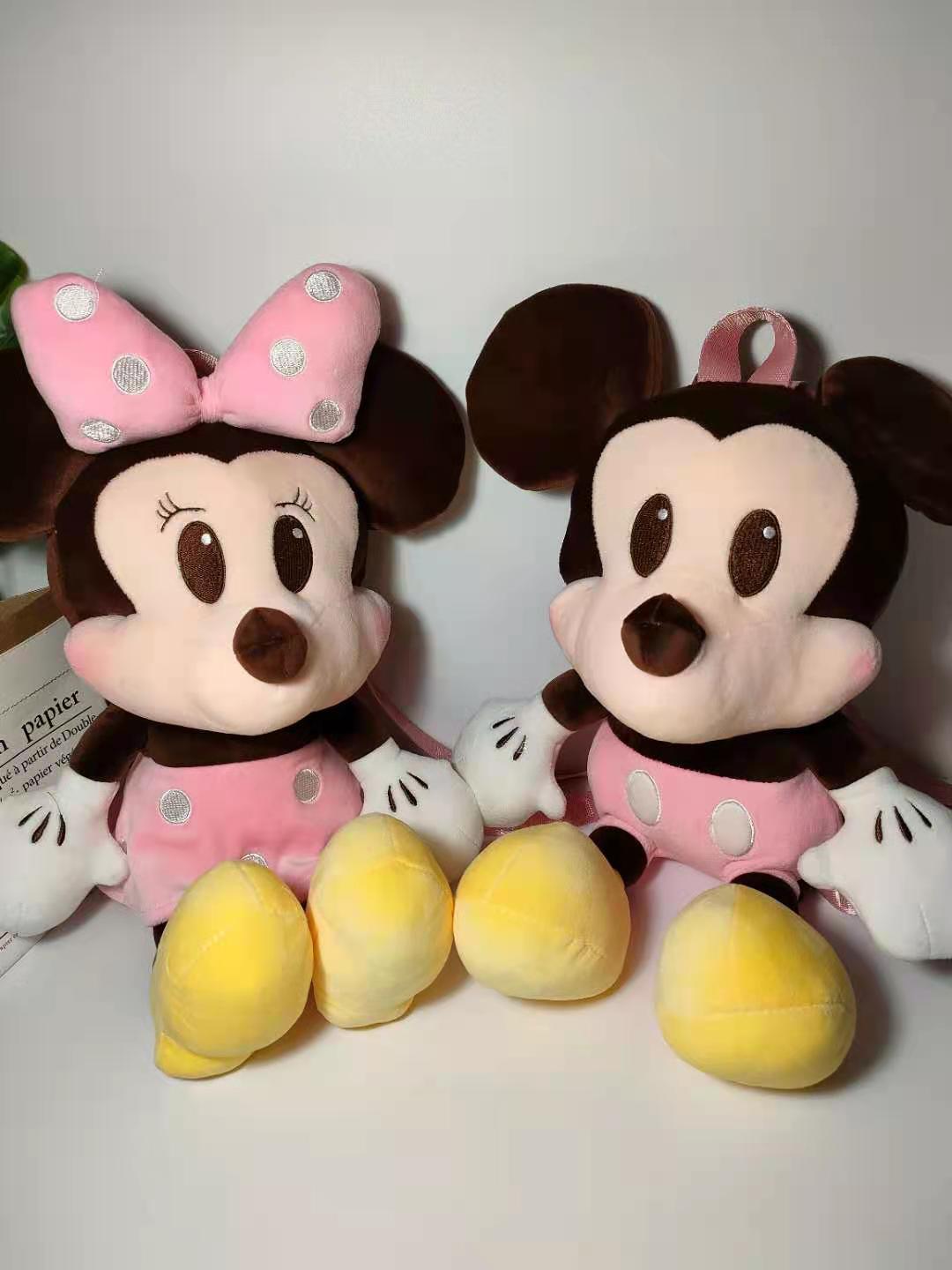 新款可爱四面弹米奇米妮情侣 毛绒玩具双肩背包批发-阿里巴巴