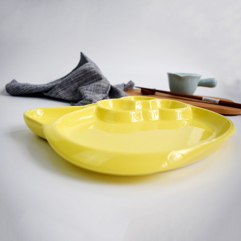 hello kitty卡通凯蒂猫儿童 陶瓷餐盘可爱造型盘餐具分格水果盘子