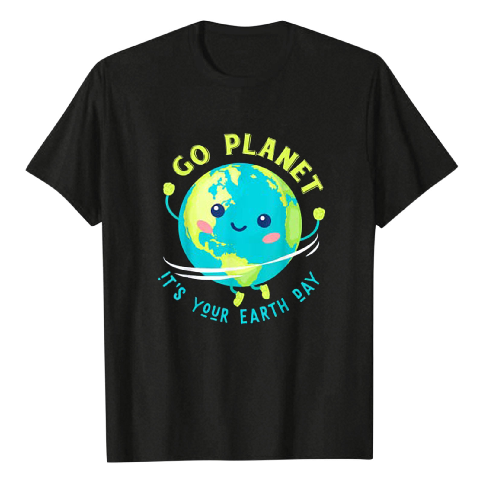 情侣装夏季t恤休闲地球日do planet earth day字母印花宽松短袖
