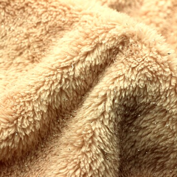 银丝羊羔绒舒棉绒面料全涤双面纬编银丝银葱双面梳棉绒舒棉绒布料