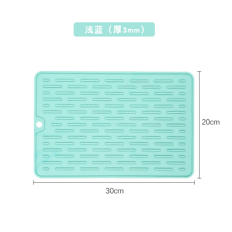 Kitchen Water Draining Pad Silicone Placemat Plate Large Water Filter Pad Chopping Board Non-Slip Mat Anti-Scald Pan Mat Home Coaster
