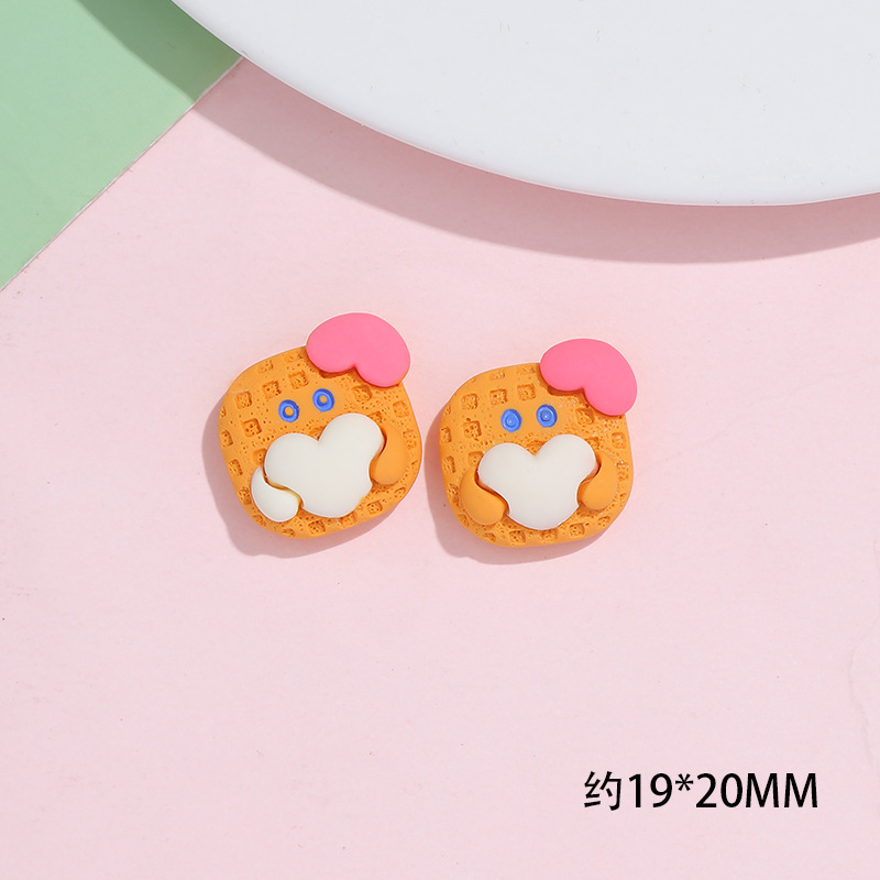Cartoon Doughnut Bread Cream Glue Phone Case DIY Material Package Handmade Hair Accessories Resin Accessories