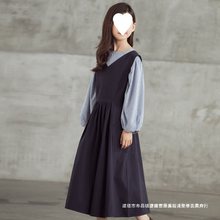 女童背带裙套装2024春秋新款中大童连衣裙两件套洋气裙子儿童女