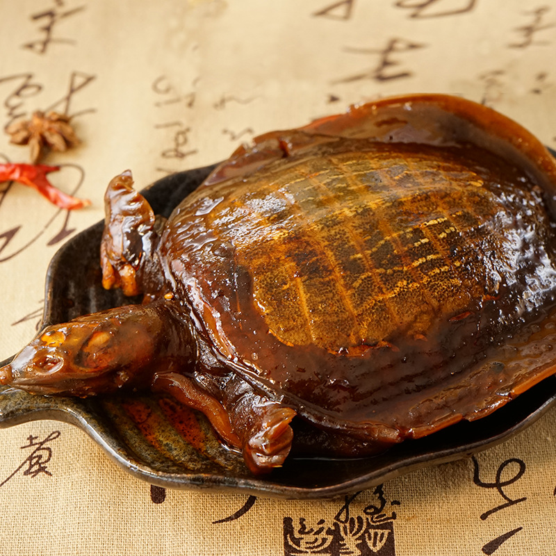 麻辣五香卤甲鱼老鳖团鱼水鱼王八鲜活现做卤味熟食开袋即食甲鱼肉