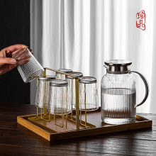 日式凉水壶玻璃耐高温冷水壶凉水杯套装家用喝水杯子茶壶茶杯水具