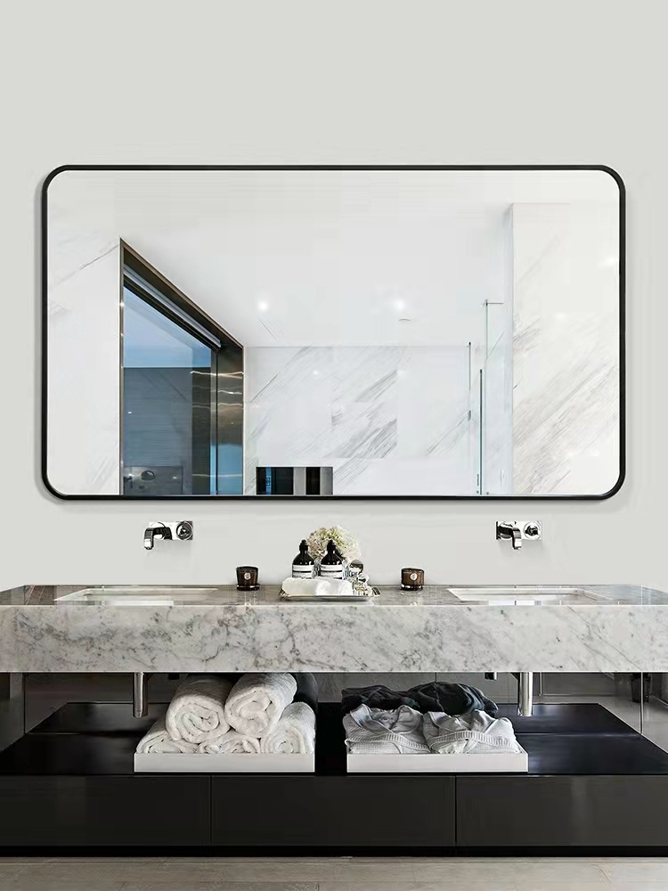 钢化镜浴室镜化妆镜全透镜半透镜瑜伽舞蹈室镜面玻璃钢化玻璃镜