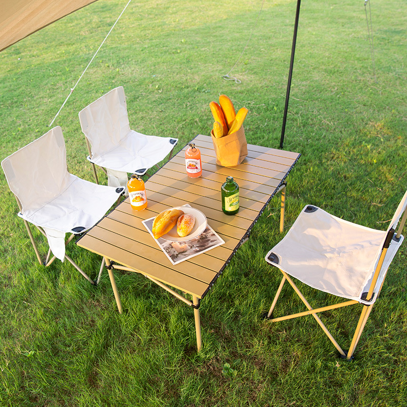 户外可折叠桌椅便携式露营烧烤小桌子套装蛋卷桌手提摆摊野餐桌椅