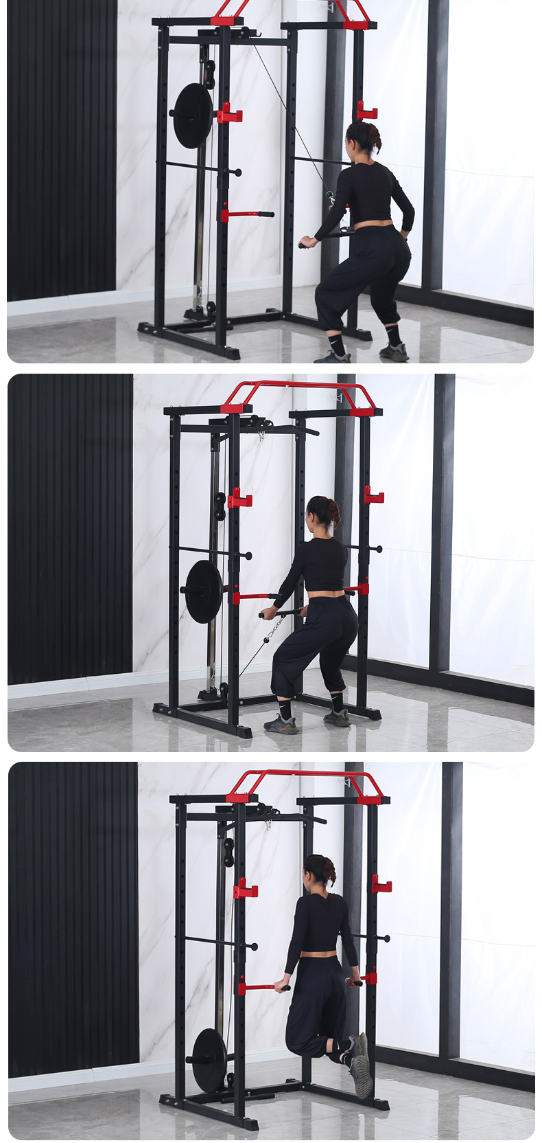 多功能框式深蹲架训练器杠铃举重健身房器械卧推分体式深蹲架商用